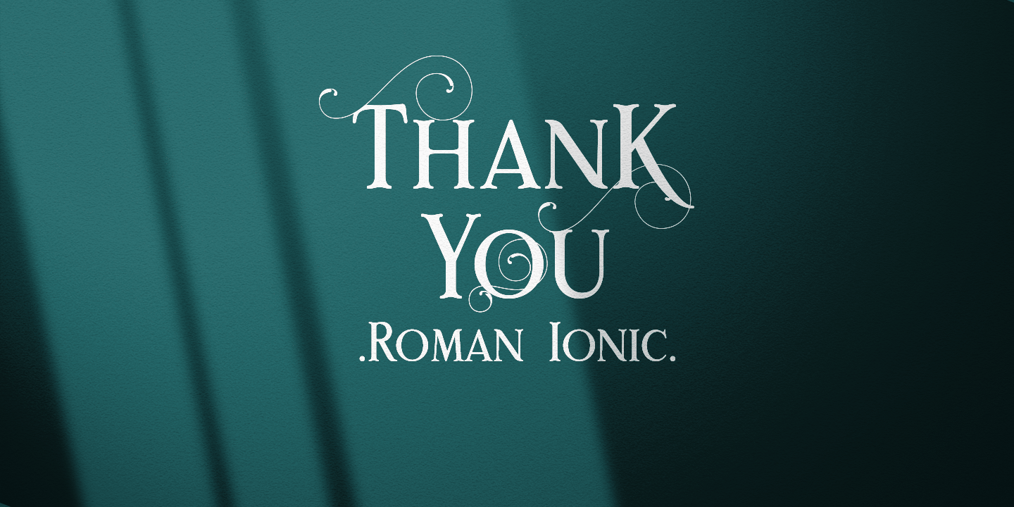Beispiel einer Rome Ionic-Schriftart #2